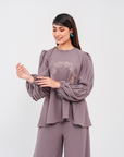 Lily Plain Set in Dusty Purple