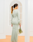 Kartika Bridal Modern Kurung in Mint Green