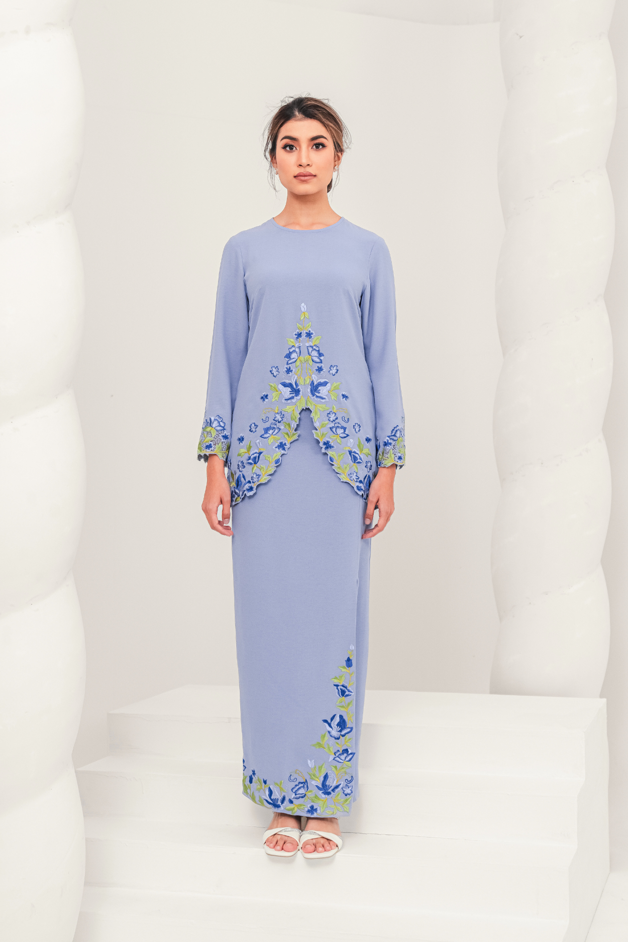 Murni Modern Kurung Summeraya in Baby Blue