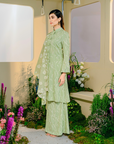 Bayu Long Modern Kurung Summeraya 2025 in Light Green
