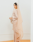 Wardina Bridal Modern Kurung in Rose Gold