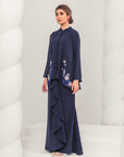 Nyaman Modern Kurung Summeraya in Navy Blue