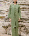 Amalis Long Kurung Summeraya 2026 in Moss Green