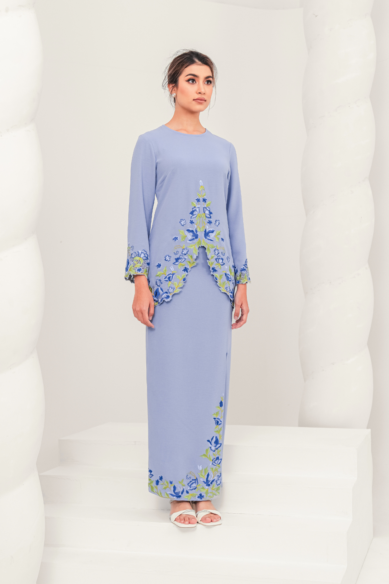 Murni Modern Kurung Summeraya in Baby Blue