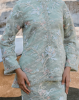 Qaireen Modern Kurung Summeraya 2026 in Mint Green