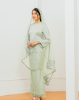 Wardina Bridal Modern Kurung in Mint Green
