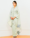 Dinda Bridal Modern Kurung in Mint Green