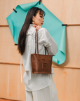 Kendra Mini Tote Bag in Coco Brown