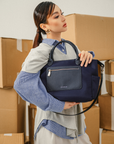 Nomi Nylon Tote Bag in Navy Blue