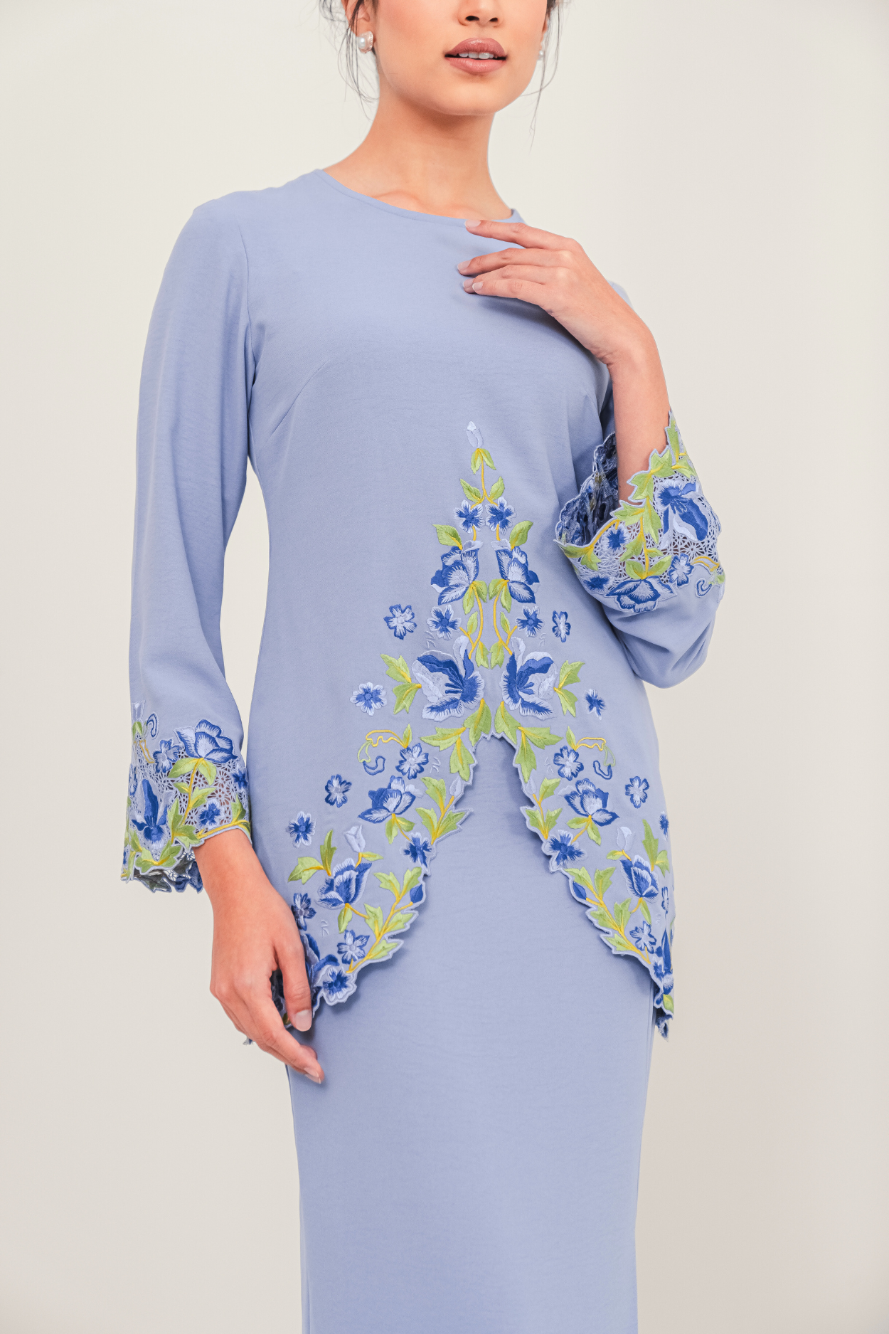 Murni Modern Kurung Summeraya in Baby Blue