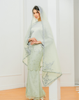 Wardina Bridal Modern Kurung in Mint Green