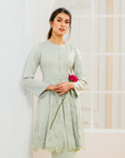 Elena Bridal Modern Kurung in Mint Green