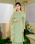 Bayu Long Modern Kurung Summeraya 2025 in Light Green