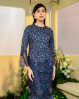 Cendana Modern Kurung Summeraya 2025 in Midnight Blue
