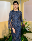 Cendana Modern Kurung Summeraya 2025 in Midnight Blue