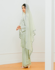 Wardina Bridal Modern Kurung in Mint Green