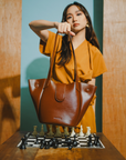 Rikka Tote Bag in Brown