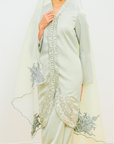 Dinda Bridal Modern Kurung in Mint Green