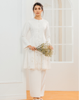 Elena Bridal Modern Kurung in Off-White
