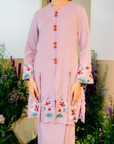 Senandung Long Modern Kurung Summeraya 2025 in Blush Pink