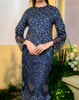 Cendana Modern Kurung Summeraya 2025 in Midnight Blue