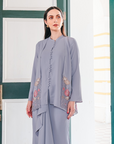 Nyaman Modern Kurung Summeraya in Smokey Purple
