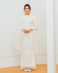 Wardina Bridal Modern Kurung in Off-White
