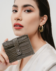 Teo Small Wallet in Moss Gray