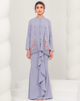 Nyaman Modern Kurung Summeraya in Smokey Purple