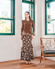 Permai Modern Kurung Summeraya in Olive Brown