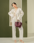 Tikka Tote Bag in Dark Wine