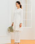 Elena Bridal Modern Kurung in Off-White