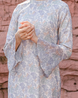 Aliana Long Kurung Summeraya 2026 in Floral White