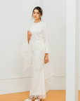 Wardina Bridal Modern Kurung in Off-White