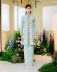 Kamilia Long Modern Kurung Summeraya 2025 in Mint Green