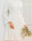Elena Bridal Modern Kurung in Off-White