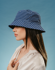 Leon Bucket Hat in Navy Blue