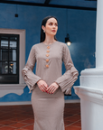 Indah Modern Kurung Summeraya in Light Walnut