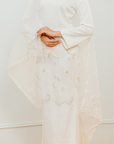 Wardina Bridal Modern Kurung in Off-White
