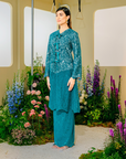 Whulan Long Kebaya Summeraya 2025 in Teal