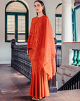 Santun Modern Kurung Summeraya in Brick Orange ( Without Selendang )