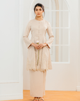 Elena Bridal Modern Kurung in Champagne