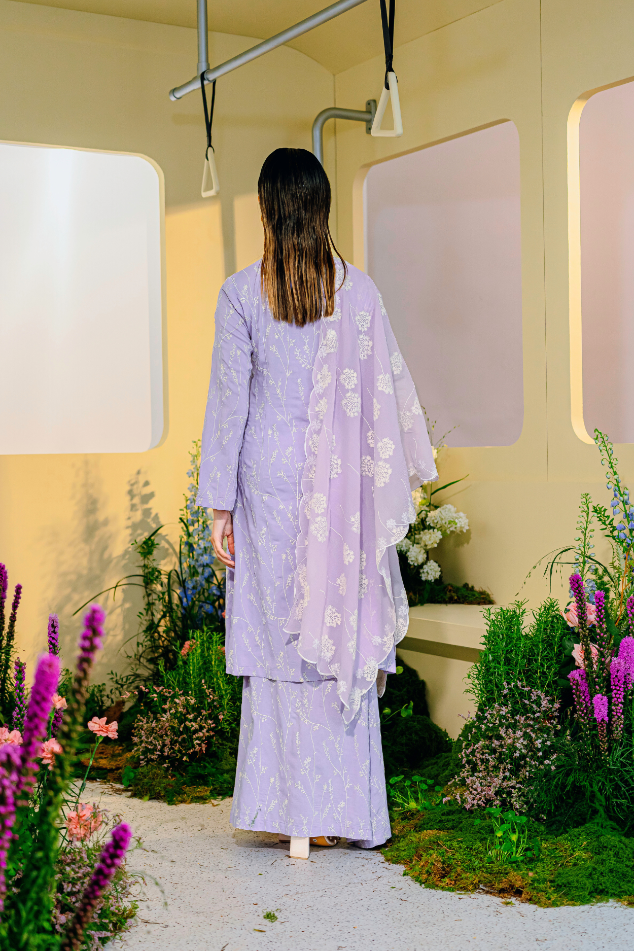 Bayu Long Modern Kurung Summeraya 2025 in Lilac