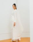 Wardina Bridal Modern Kurung in Off-White