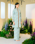 Kamilia Long Modern Kurung Summeraya 2025 in Mint Green
