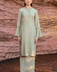 Salwa Long Kurung Summeraya 2026 in Sage Green