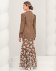 Permai Modern Kurung Summeraya in Olive Brown