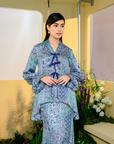 Damia Modern Kurung Summeraya 2025 in Light Blue