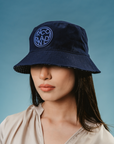 Leon Bucket Hat in Navy Blue