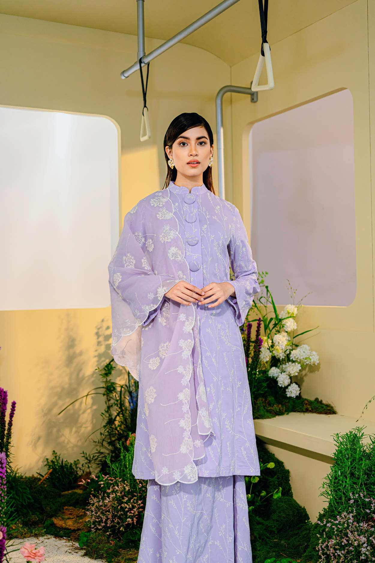 Bayu Long Modern Kurung Summeraya 2025 in Lilac